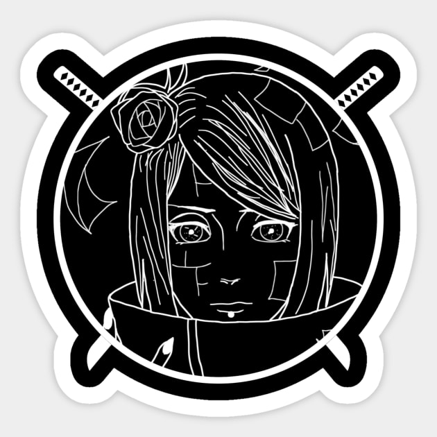 Konan akatsuki Sticker by ILLANK MERCH